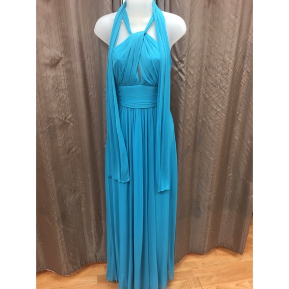 Blue Thea Dora dress with shawl size 6 - Picture 3 of 4